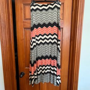 Chevron Maxi Skirt